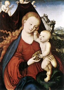 Lucas Cranach the Elder Painting - Madonna And Child Lucas Cranach the Elder